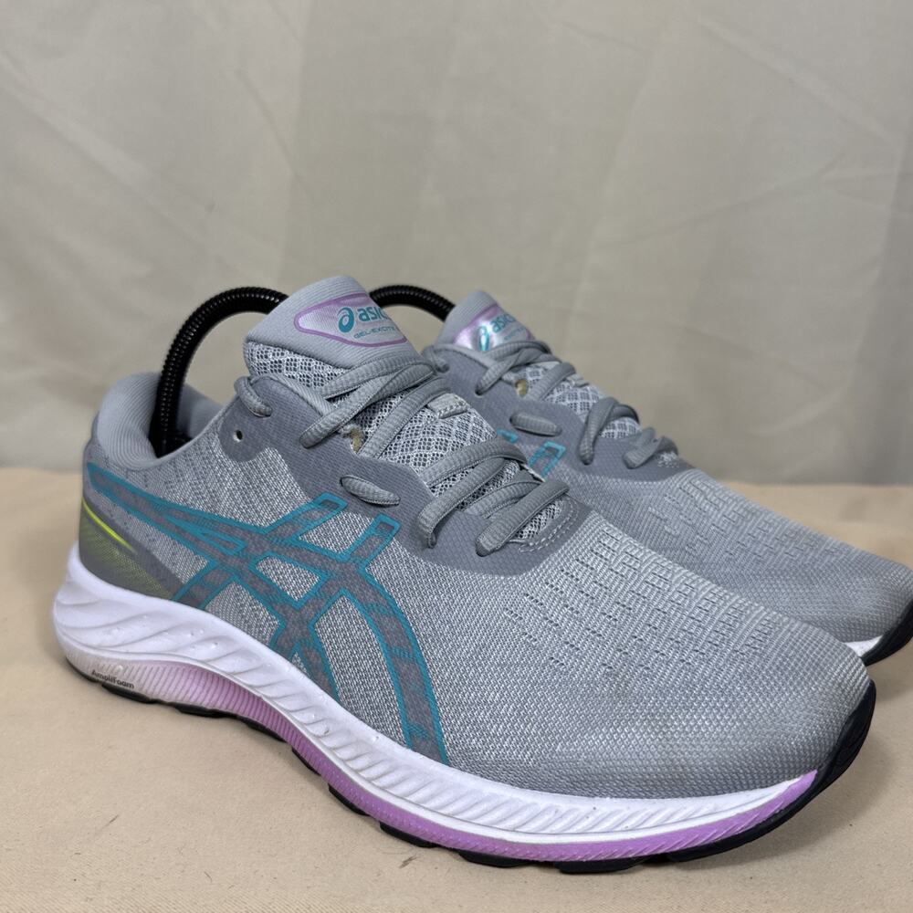 Asics Gel-Excite 9 Women's Size 9 Wide Running Shoes Piedmont Grey/Sea 1012B183
